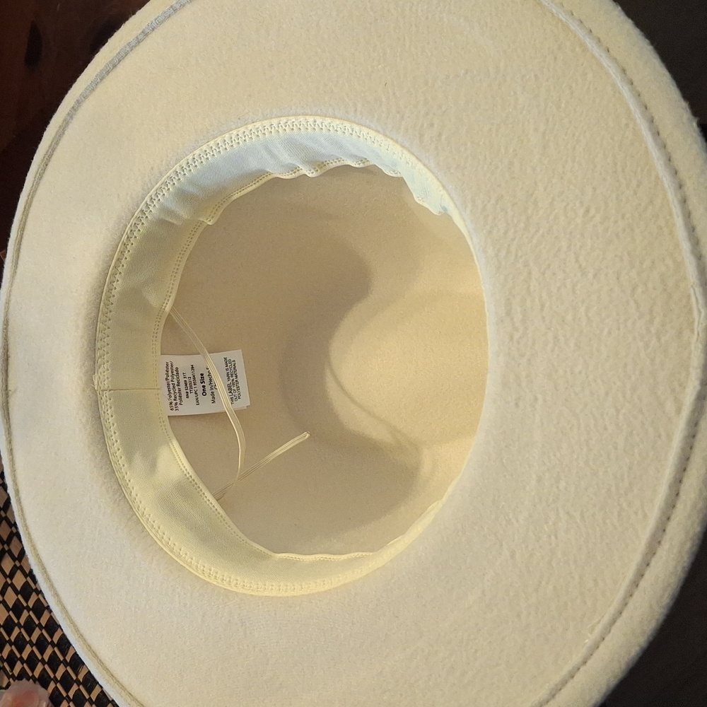 h.i.p. White Hat with Brown Accents - Picture 4 of 4